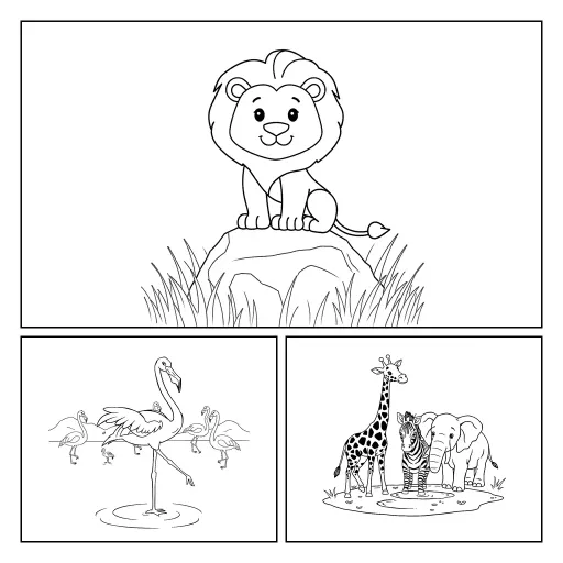 Kolorowanki dla dzieci: Dżungla