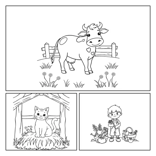 Kolorowanki dla dzieci: Farma