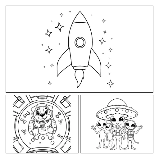 Kolorowanki dla dzieci: Kosmos