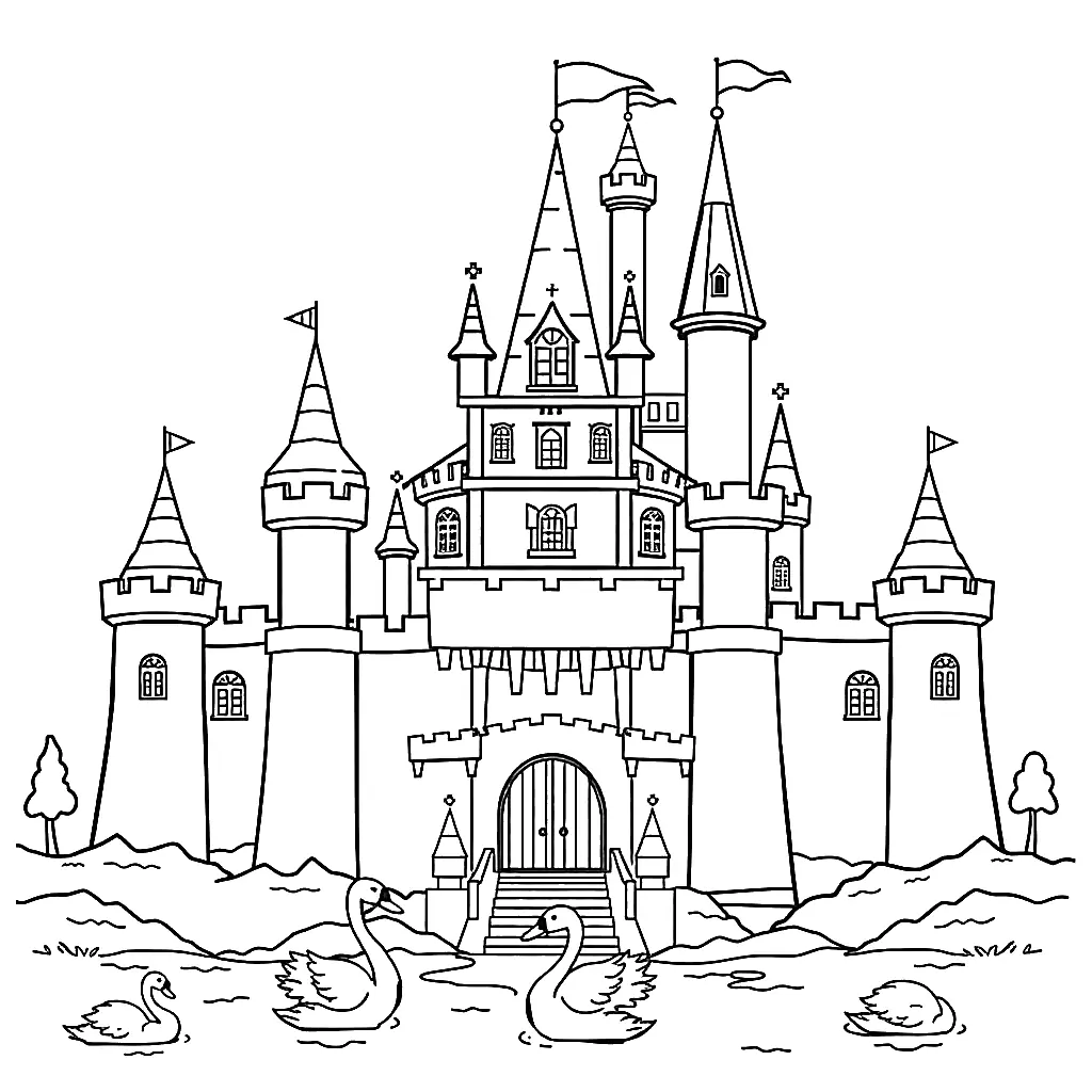 Kolorowanki dla dzieci: Księżniczki #1