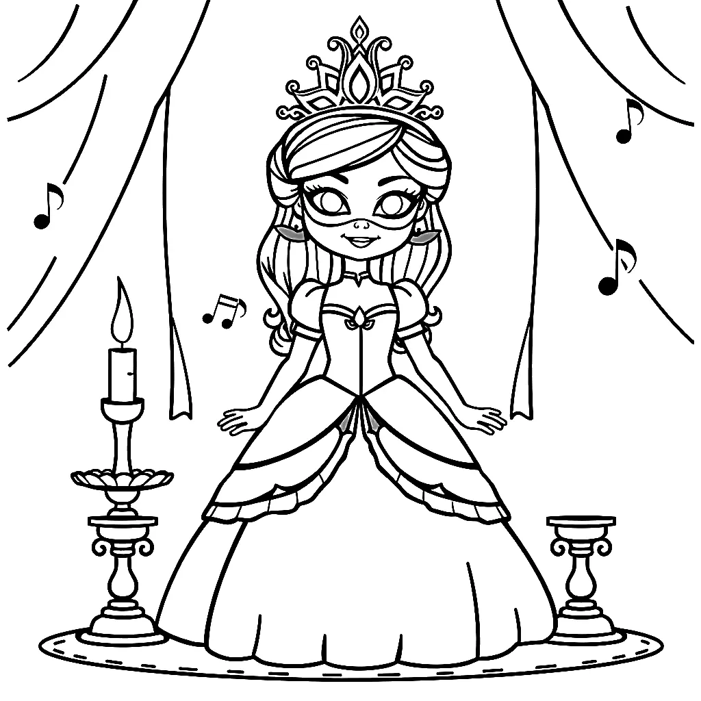 Kolorowanki dla dzieci: Księżniczki #4